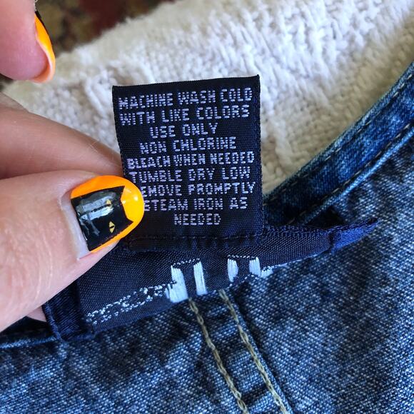 Vintage Original TY Wear Denim Midi Dress M Pocket 90s Revival Minimalist Fall - Picture 6 of 9